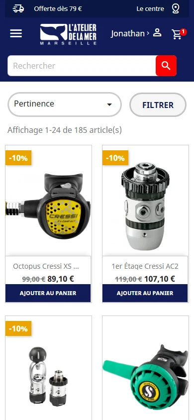 Listing de produit orienté ergonomie